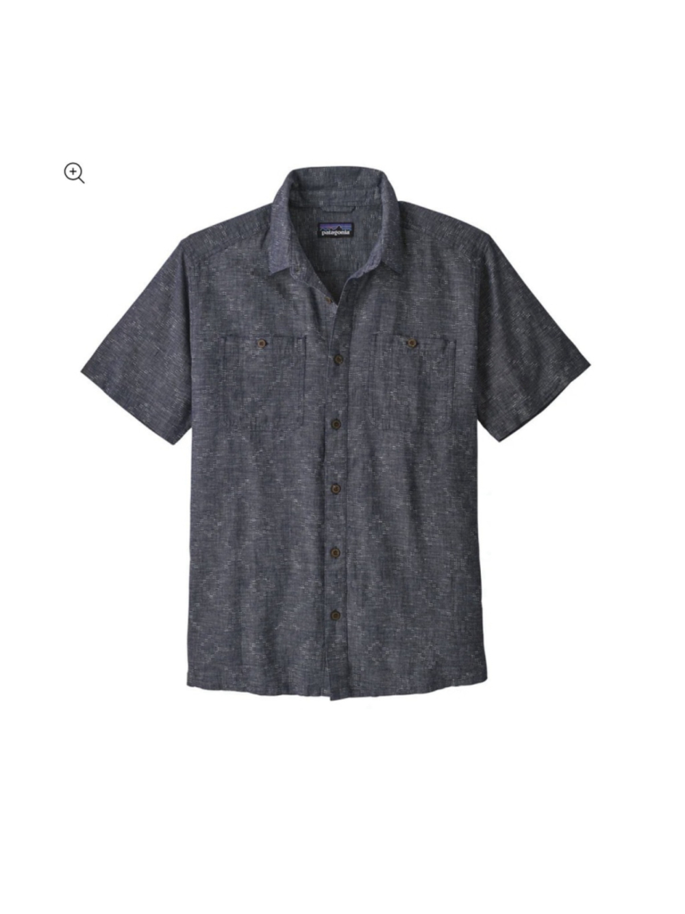 Patagonia Back Step Shirt Size:M Blue Plaid Hemp Blend Short Sleeve Button U Men